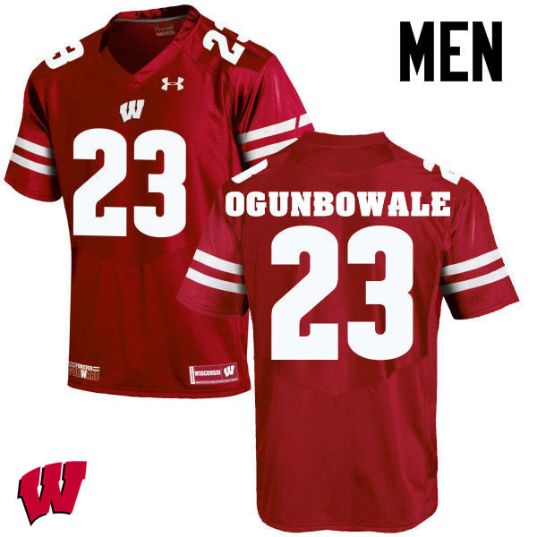 Wisconsin Badgers Men's #23 Dare Ogunbowale NCAA Under Armour Authentic Red College Stitched Football Jersey WQ40E54LC